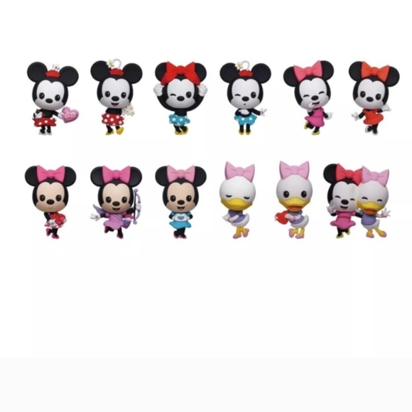 Disney Collectible Bag Clip Minnie Mouse Plastic Girls Boys Toys Blind Mystery - Picture 2 of 4